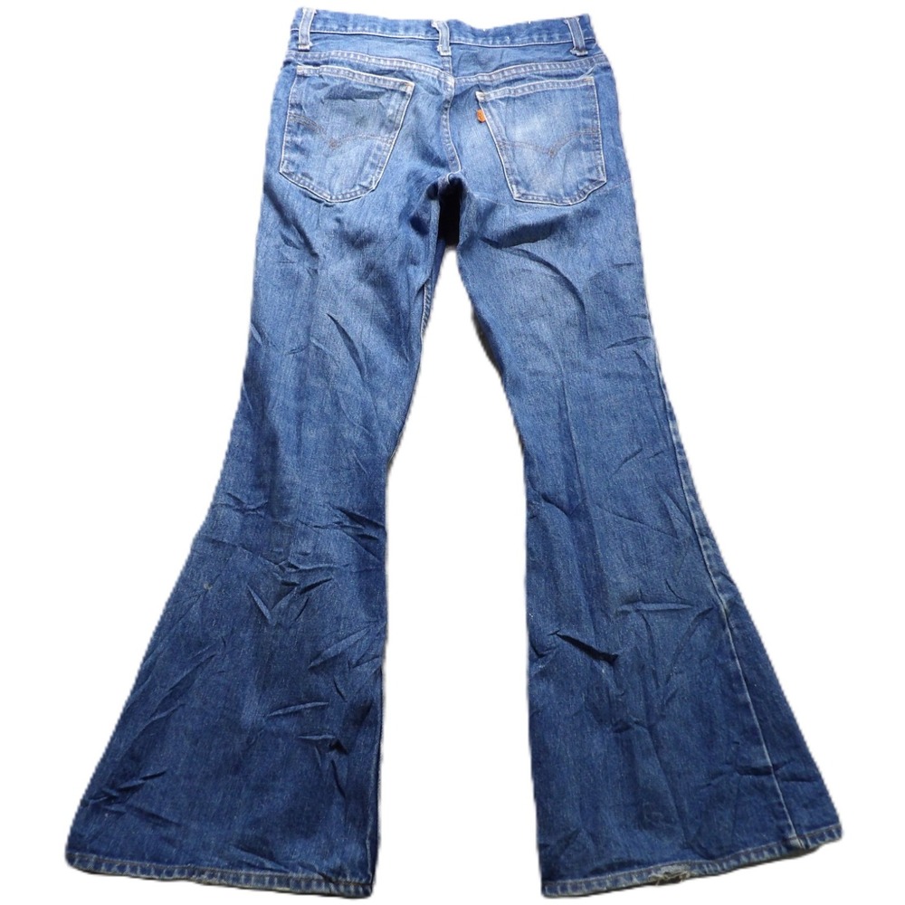 VTG 70s Levis 684 Bell Bottom Jeans Orange Tab Denim Men W29x30 Blue Flare Pants